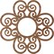 Ekena Millwork Cohen Wood Fretwork Pierced Ceiling Medallion, Walnut, 36"OD x 12 1/4"ID x 3/8"T CMWP36X36X0375COWA - alternate 2